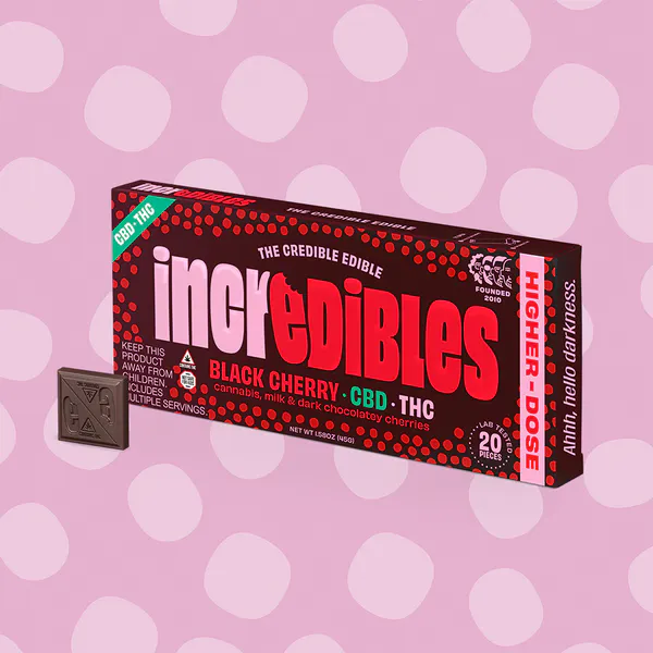 Black Cherry Bar 1:1 THC:CBD | Chocolate | 20pk of 5mg* | Enlite