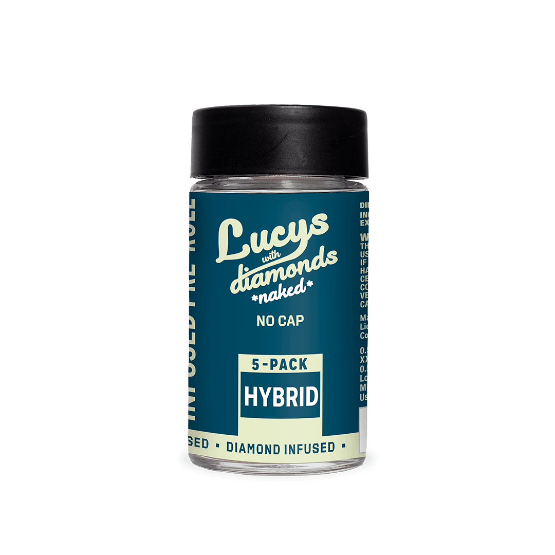 Lucys Naked | Diamond Infused Preroll | No Cap | 0.5g Five-Pack