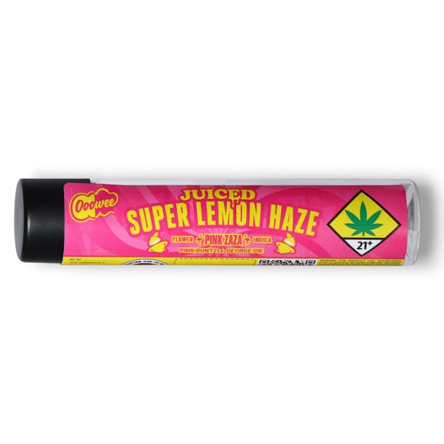 Ooowee - JUICED 1G Infused PreRoll - Super Lemon Haze - Pink Zaza - 1g