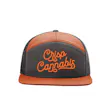 Script Hat Charcoal Burnt Orange