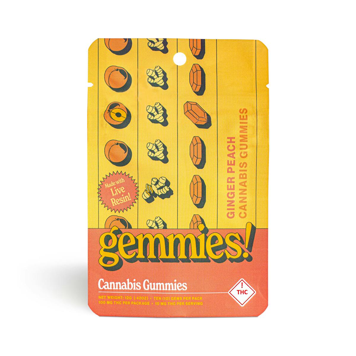 Photo of Ginger Peach Gemmies – 100mg
