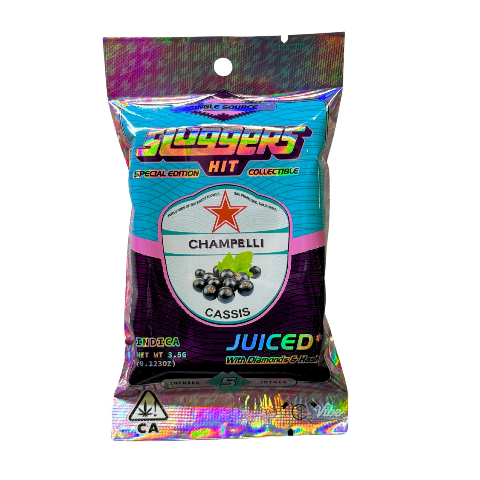 CHAMPELLI CASSIS DIAMONDS & HASH INFUSED 5PK PREROLLS