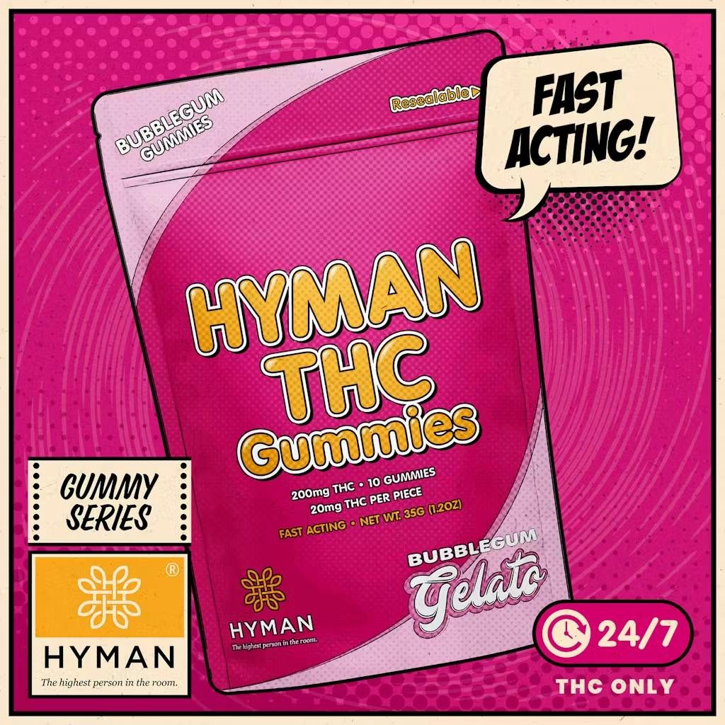 Hyman - 200mg Gummies - Bubblegum Gelato (All Day)