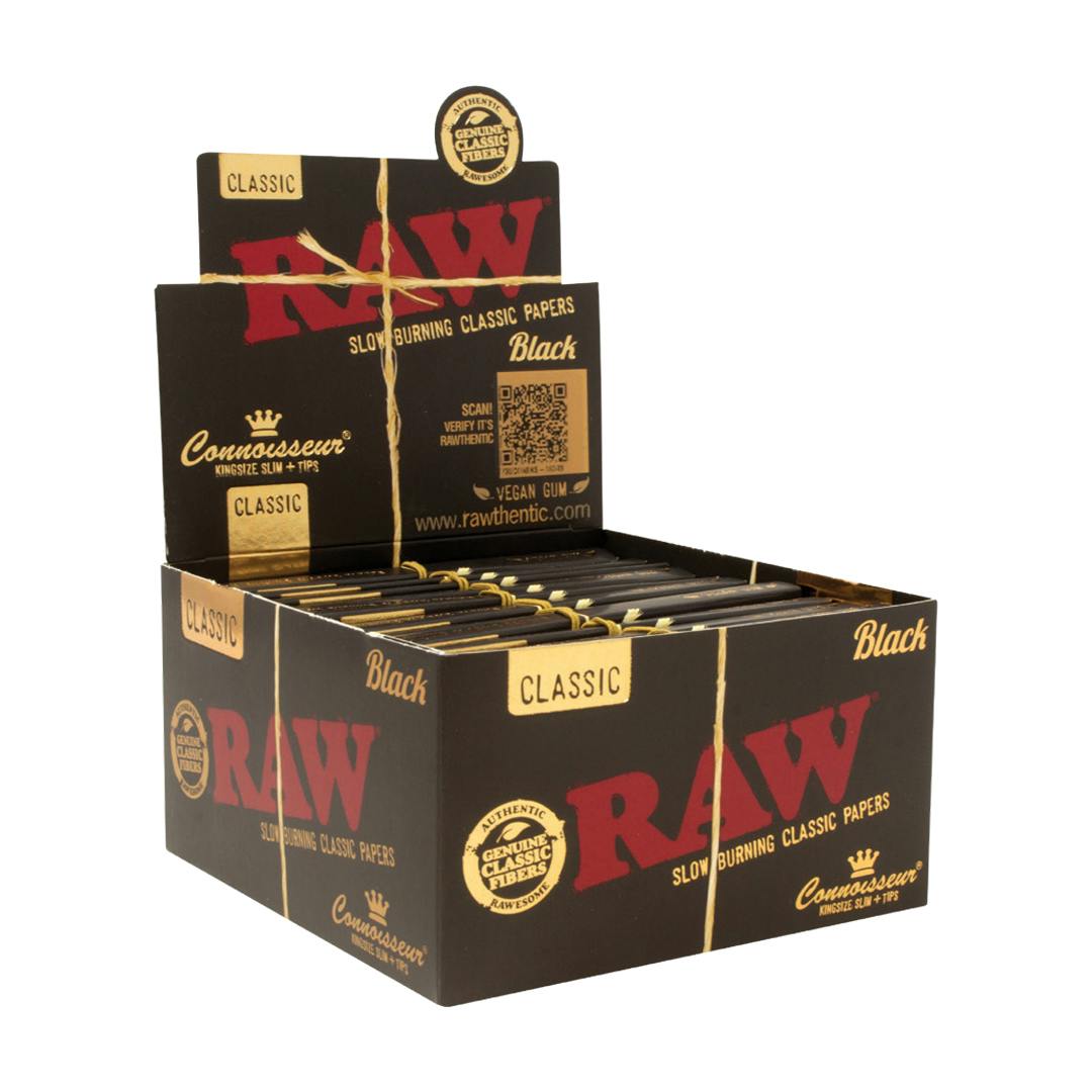 RAW Black Classic Cones 1 1-4 - Scoop Pack