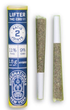 Supernaturals Pre-Rolls | 1:1 THC/CBD .75g Each 2 Pack | Lifter