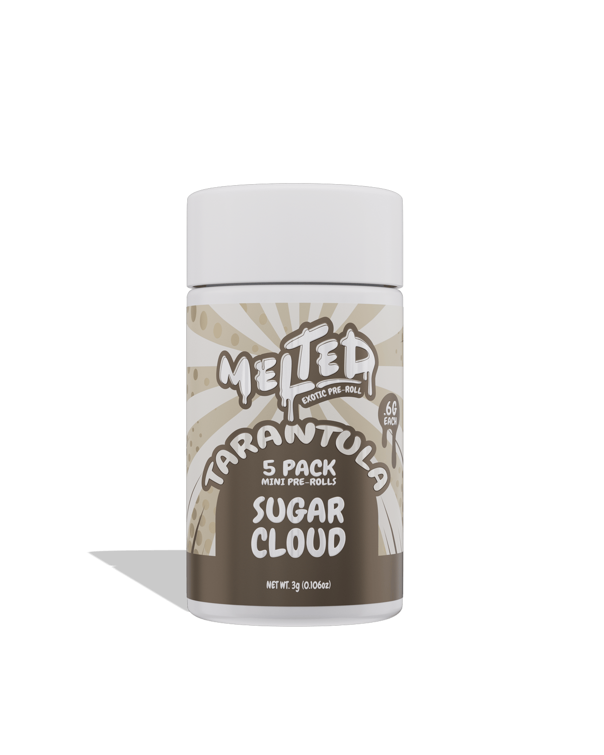 Product: Melted | Tarantula Pre-Roll 5-Pack - 3g - Sugar Cloud