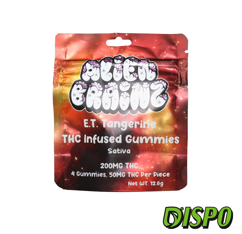 Alien Brainz - E.T. Tangerine 200mg Gummies
