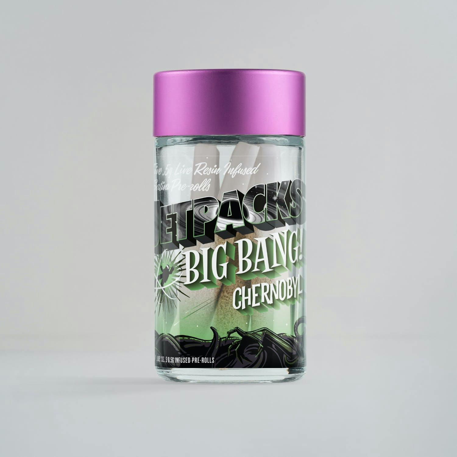 Jetpacks Big Bang 0.5g Infused PreRoll 5pk - Chernobyl