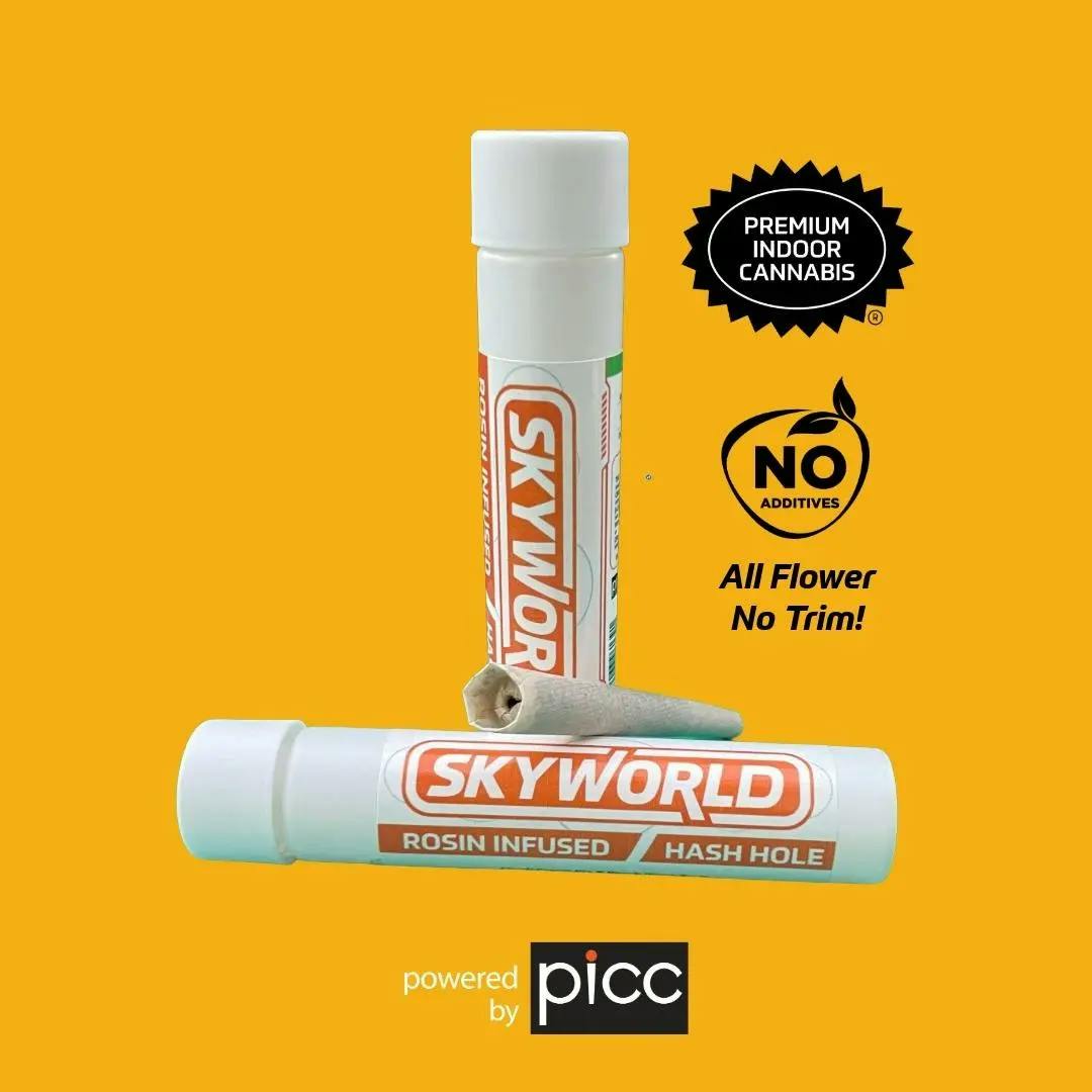 Skyworld - 1g Rosin Infused Donut - Sherb Cream Pie x Peach Ringz