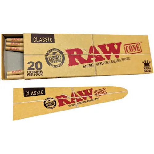 Raw Classic King Preroll Cones 20pk-active