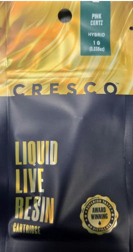 Cresco Refresh - Pink Certz - 1g Liquid Live Resin Cart