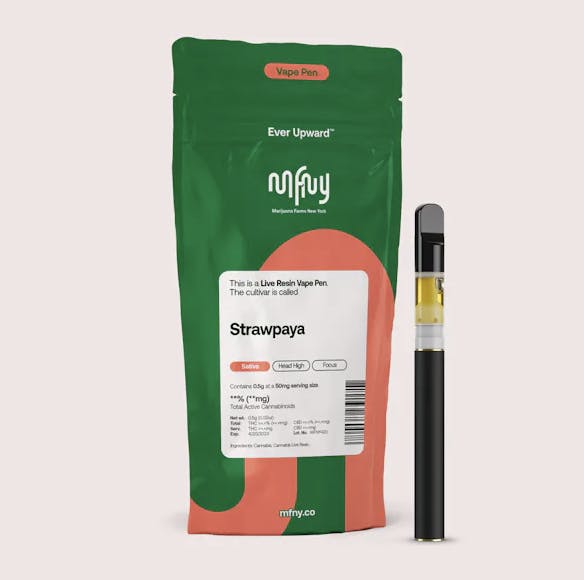 Vape | MFNY| Live Resin Disposable Vape | Strawpaya | .5g