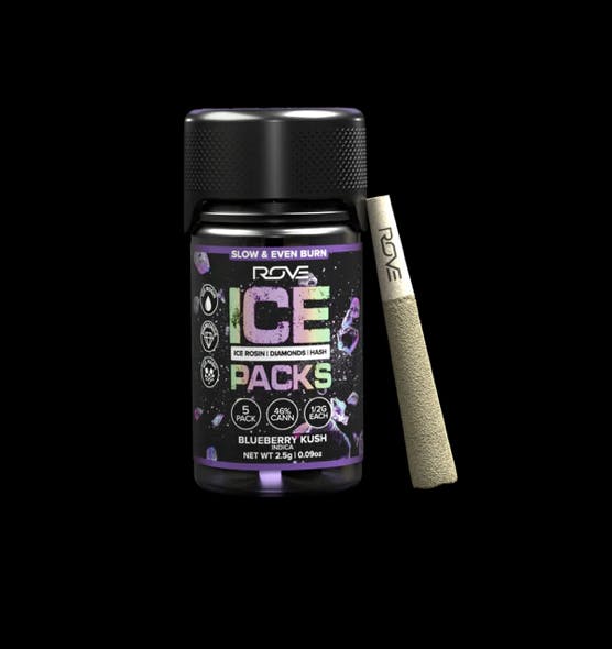 ROVE- ICE PACK-0.5g Infused Pre-Roll 5pk -BLUEBERRY KUSH