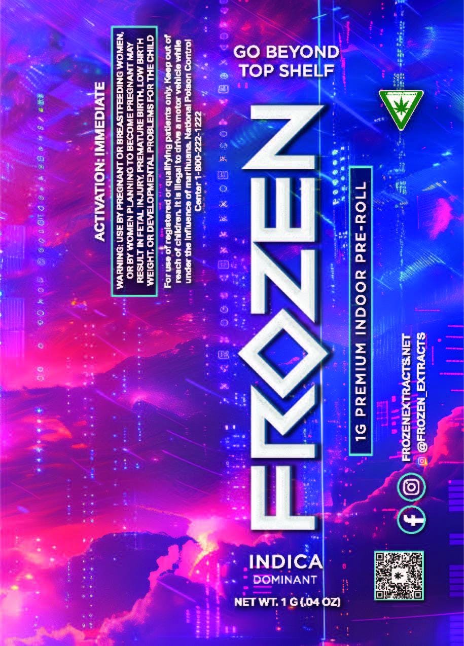 Product: Frozen | Pre-Roll - 1g - Cherry Pop Rocks