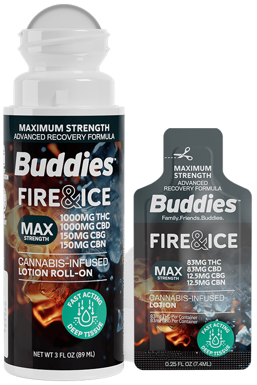 elfbar nachfüll pod läuft aus Buddies - Fire & Ice 3oz Roll-On Max Strength 1:1:1:1 THC:CBD:CBG:CBN  2300MG | Nectar