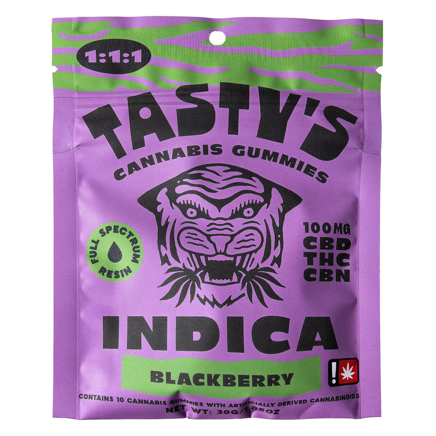 Gummies - Indica - THC:100mg CBD: 100mg CBN:100mg - 10pk