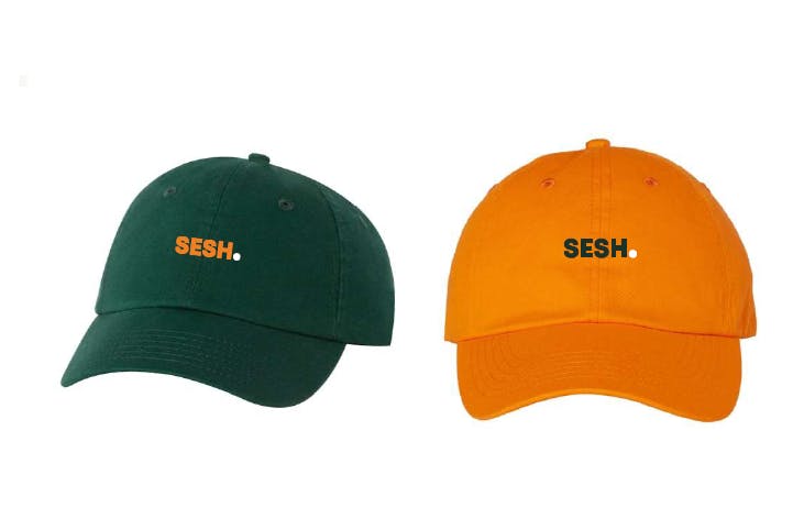 Sesh wear - coloured dad hat - sesh logo