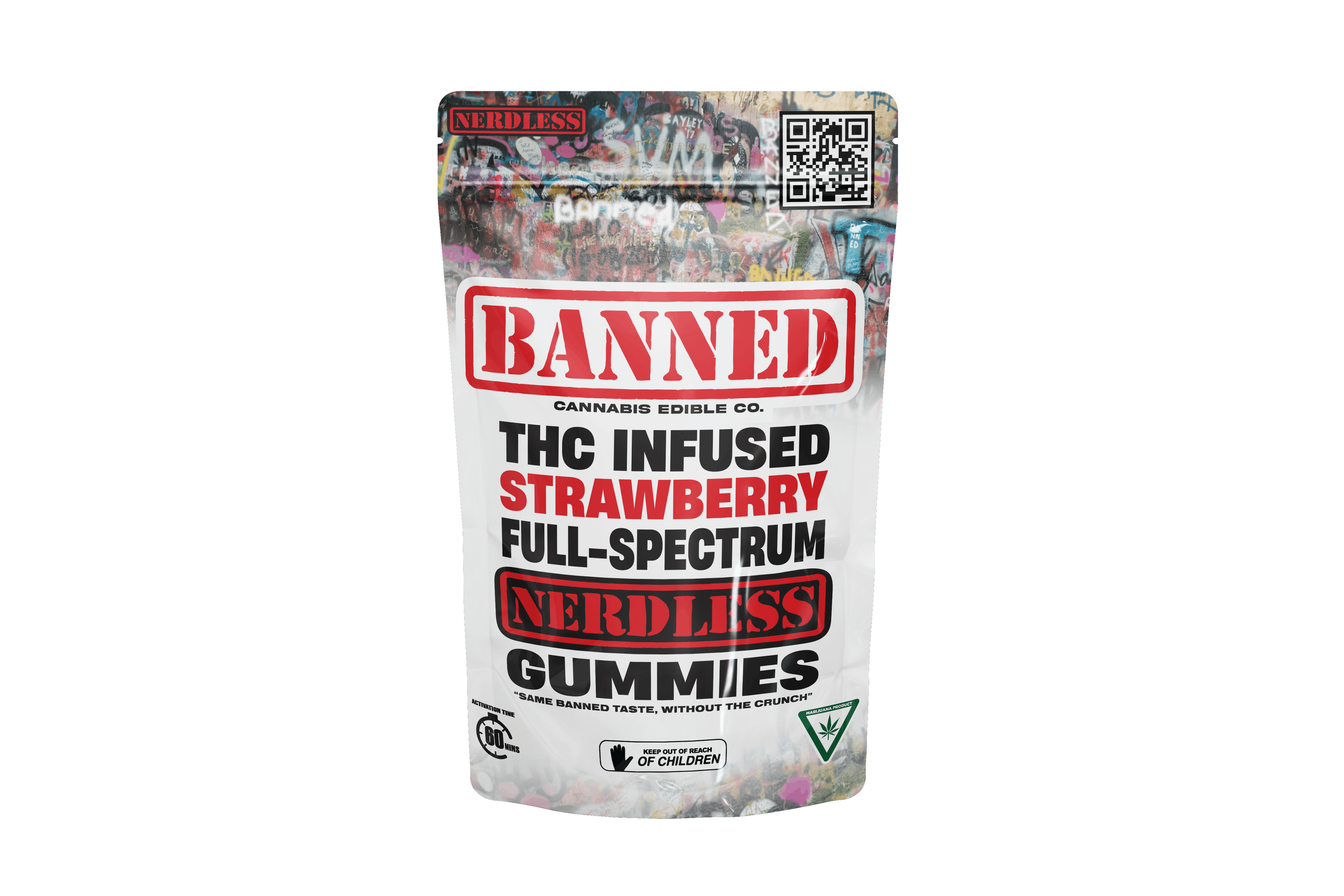 Banned - 200mg Nerdless Gummies - Strawberry