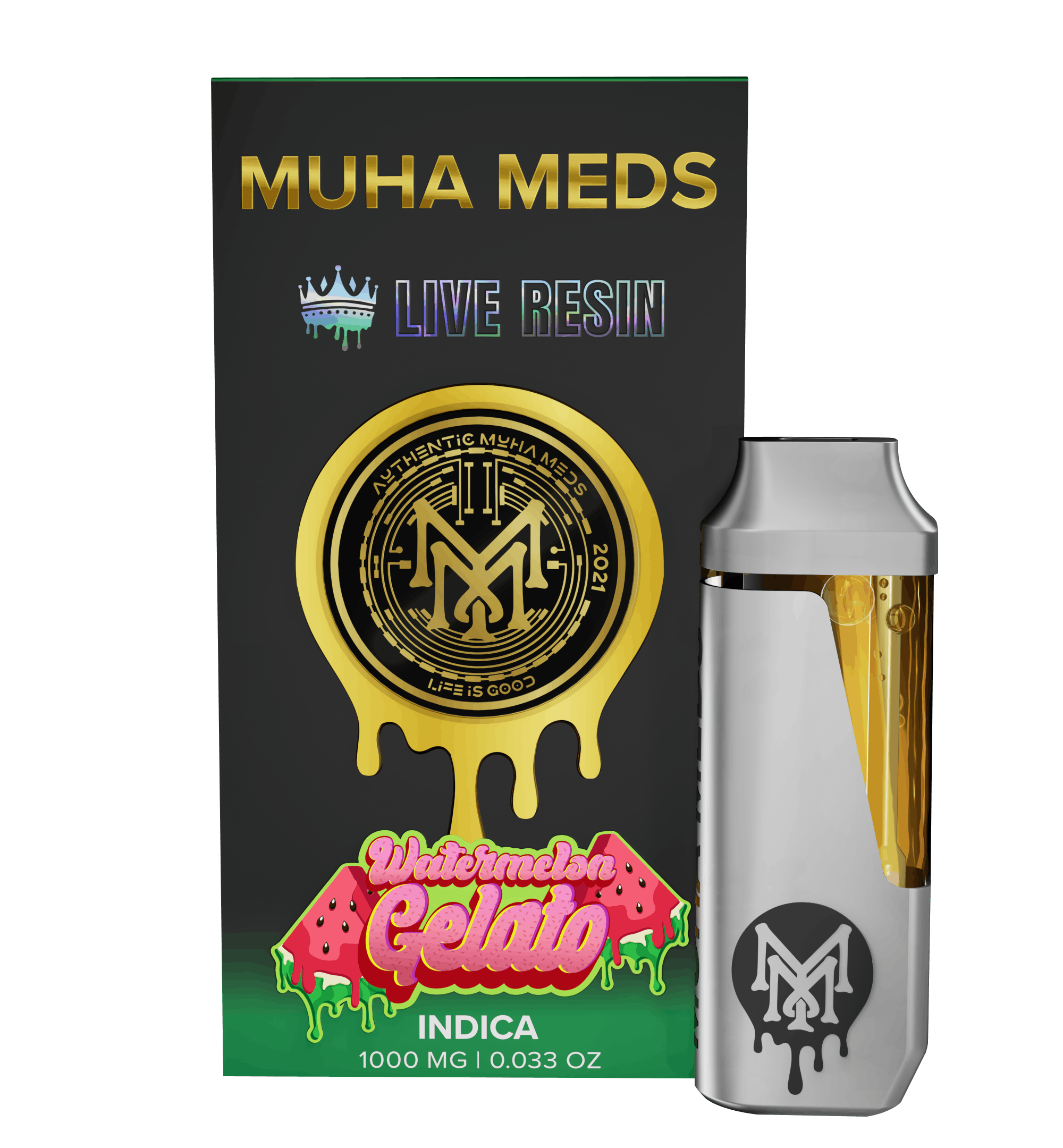 MUHA MEDS | WATERMELON GELATO | LIVE RESIN DISPOSABLE INDICA