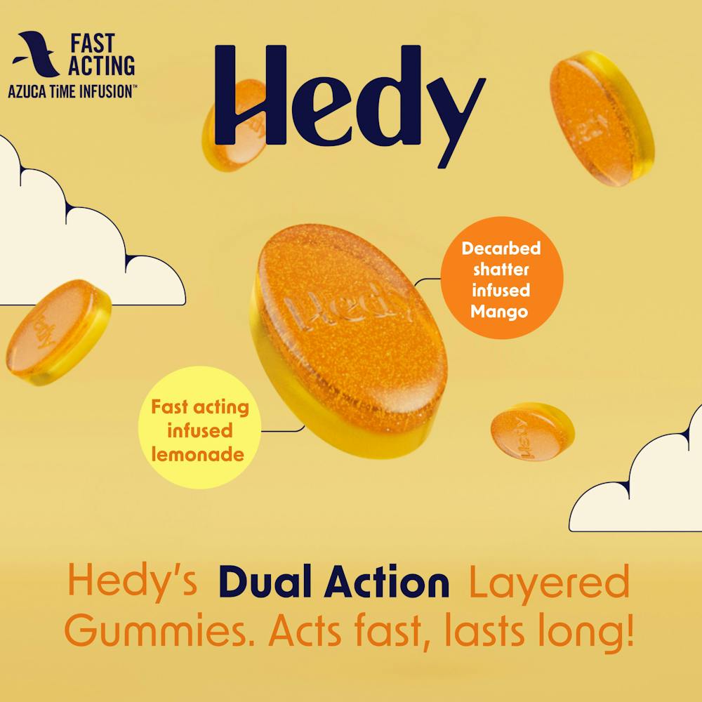 Product Hedy | Mango Lemonade | Dual Action Bi-Layered Gummy | 5mg/20pk