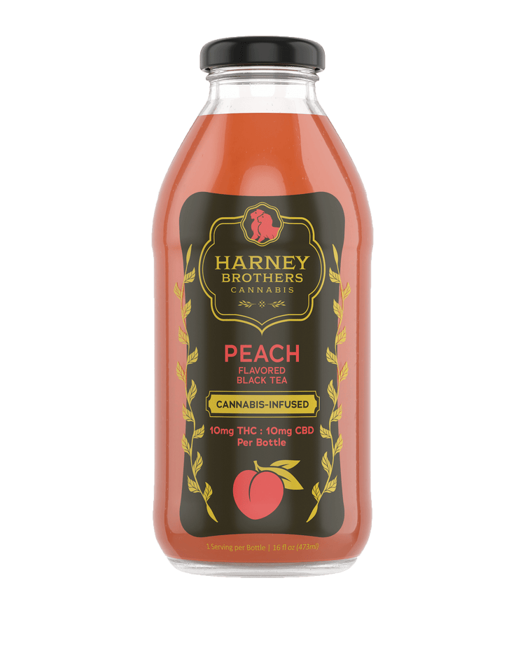 Product Harney Brothers - Peach Tea - 10mg THC - 10mg CBD - 16oz