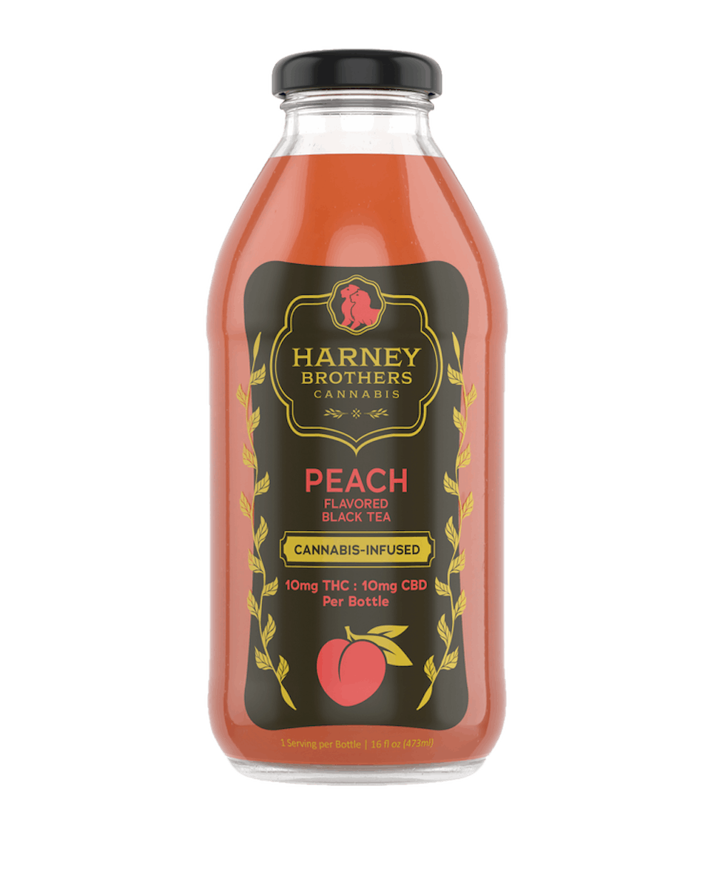 Product Harney Brothers - Peach Tea - 10mg THC - 10mg CBD - 16oz
