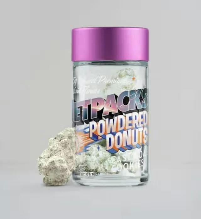 Jetpacks East Coast Cookies 3.5g Powdered Donuts Infused Flower