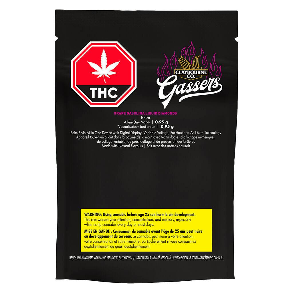 Claybourne - Gassers Grape Gasolina Liquid Diamonds AIO - 0.95g