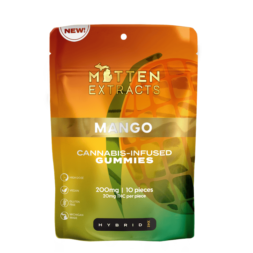 Mitten Extracts | 200mg Fruit Chew Gummies | Mango