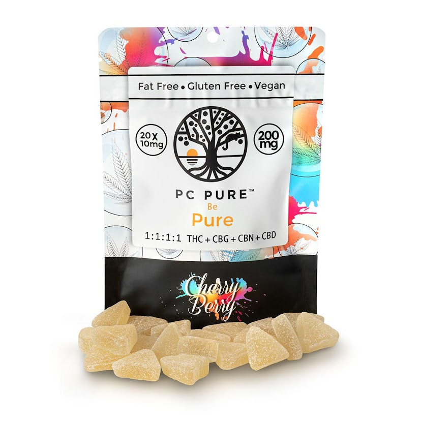 PC Pure | Gummies - 200mg, 1:1, THC:CBG - Lemon Berry