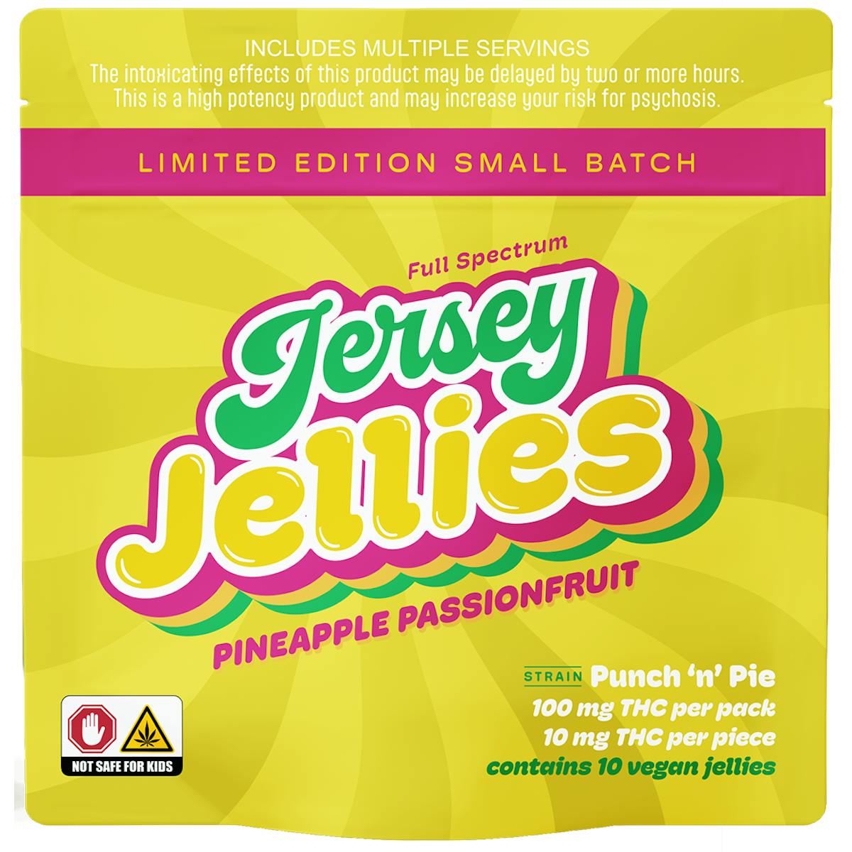 Photo of Jersey Jellies l Pineapple Passionfruit with Punch N’ Pie Cured Resin Gummies l 100mg