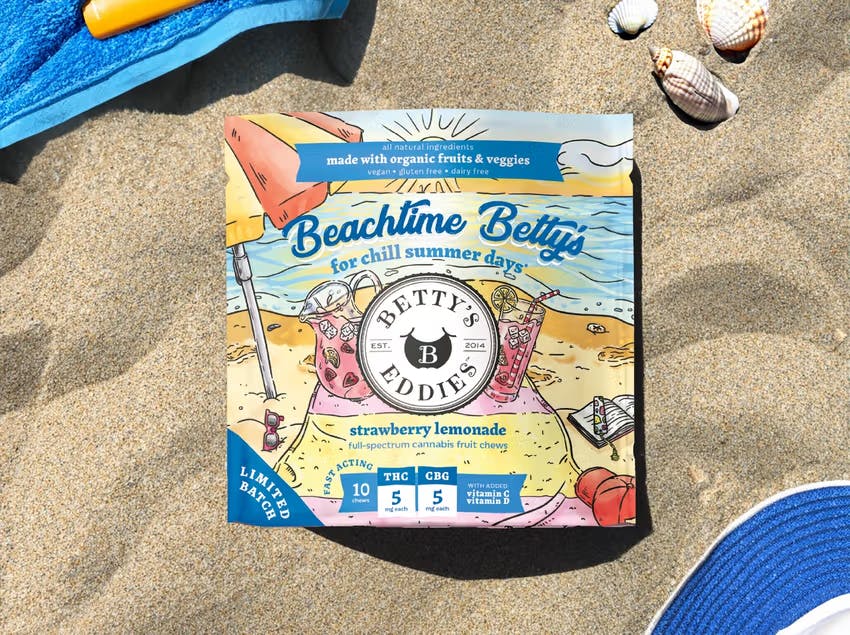 Betty's Eddies - Beachtime Chill Fruit Chews 50mg - Strawberry Lemonade
