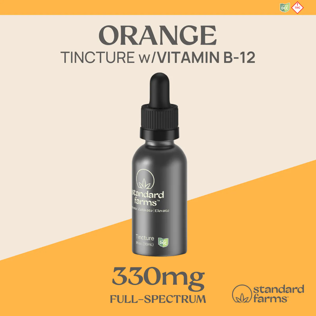 Orange Daytime Tincture w/ B-12 30ml Tinctures | Standard Farms
