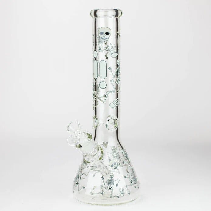 14" Infyniti Graphic Glow in the Dark 7mm Glass Bong