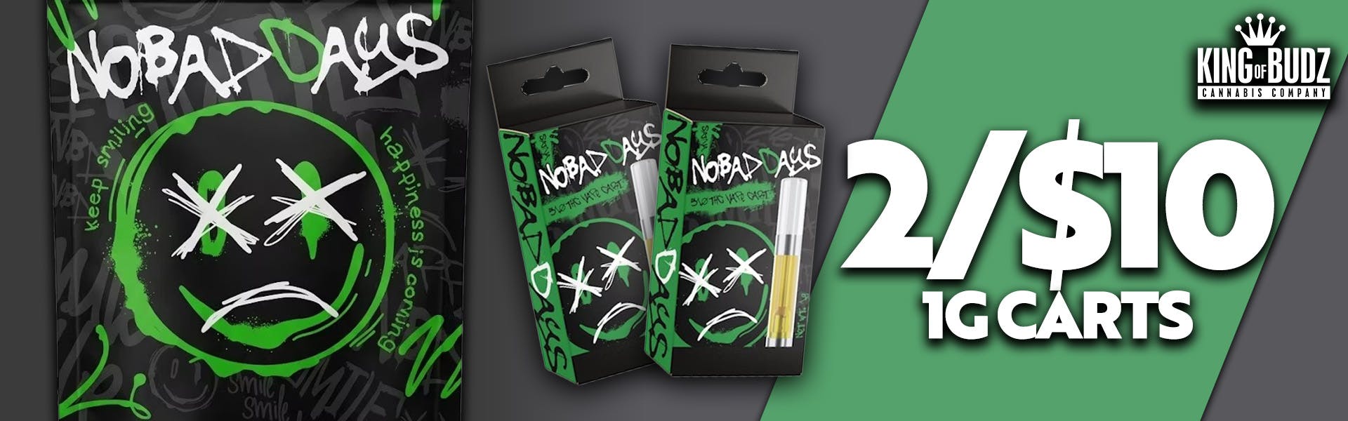 No Bad Days 1g Carts - 2/$10