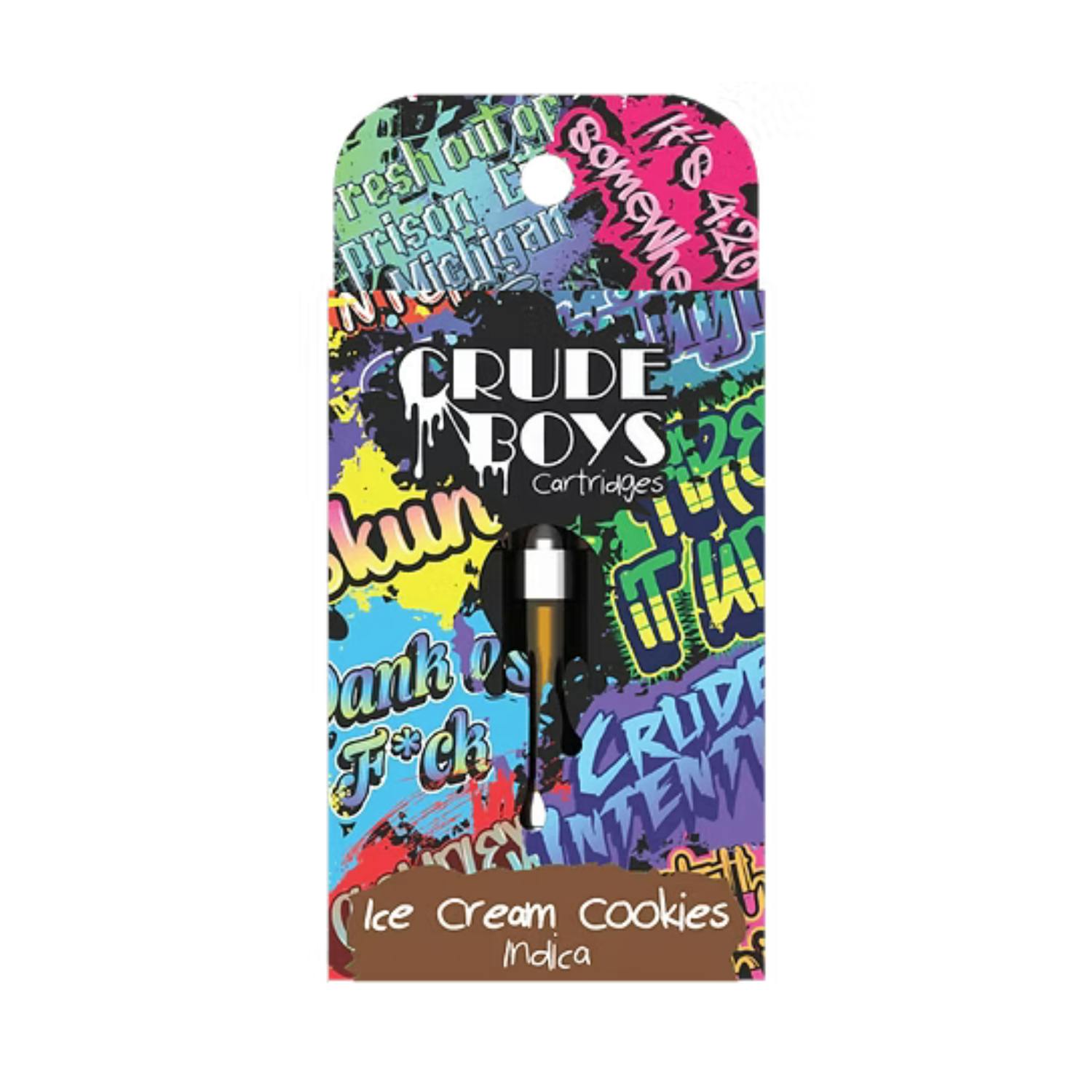 Crude Boys - 510 Vape Cartridge - - Indica - **ICE CREAM COOKIES** (10/$60)