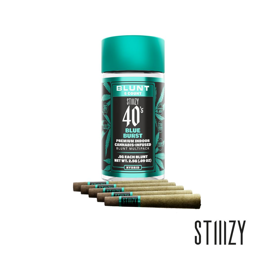 Stiiizy - 5pk .5g Infused Blunt - (2.5g) - Hybrid - **BLUE BURST** (3/$55)