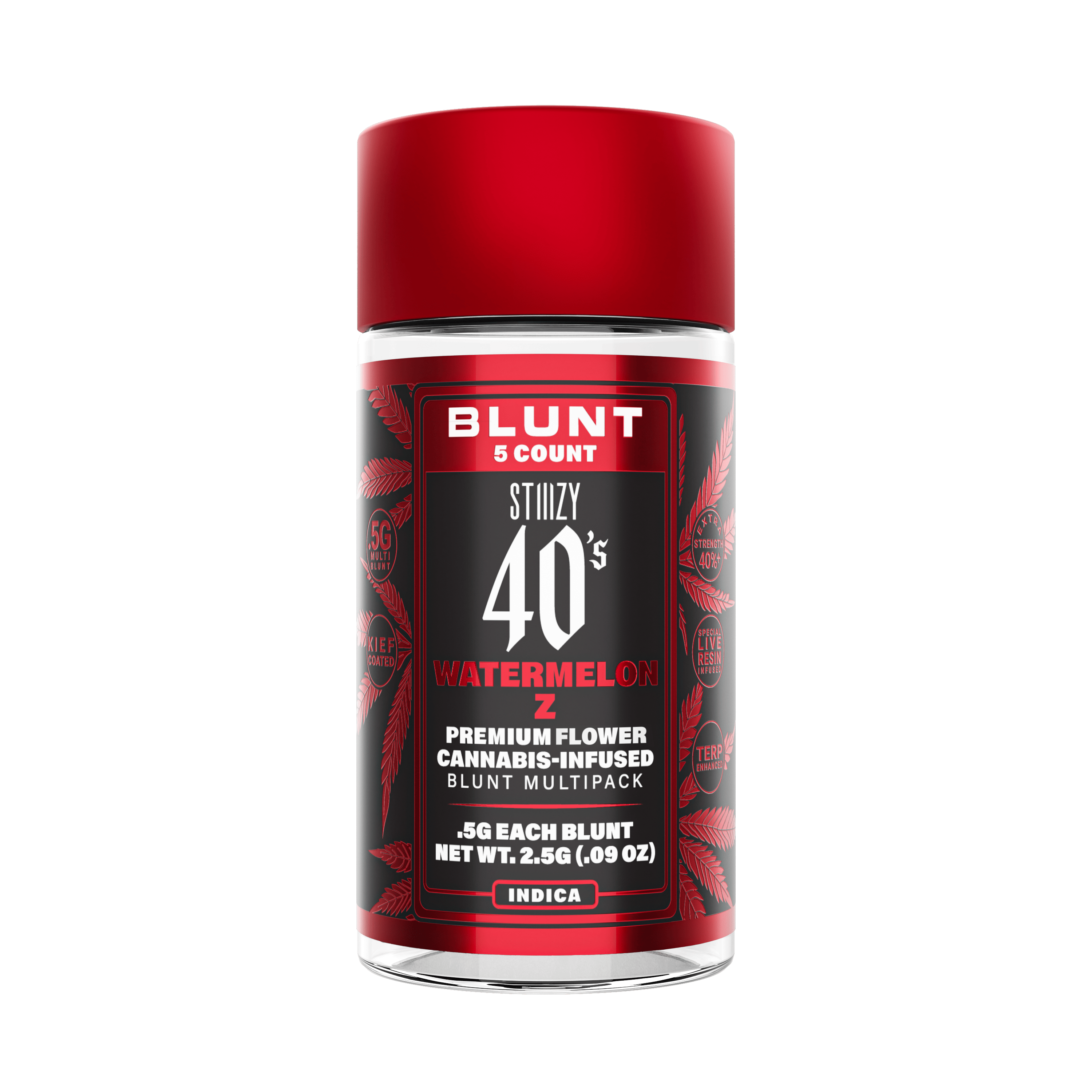 Stiiizy - Infused Mini-Blunts 40's 5pk - Watermelon Z (I) (2.5g)