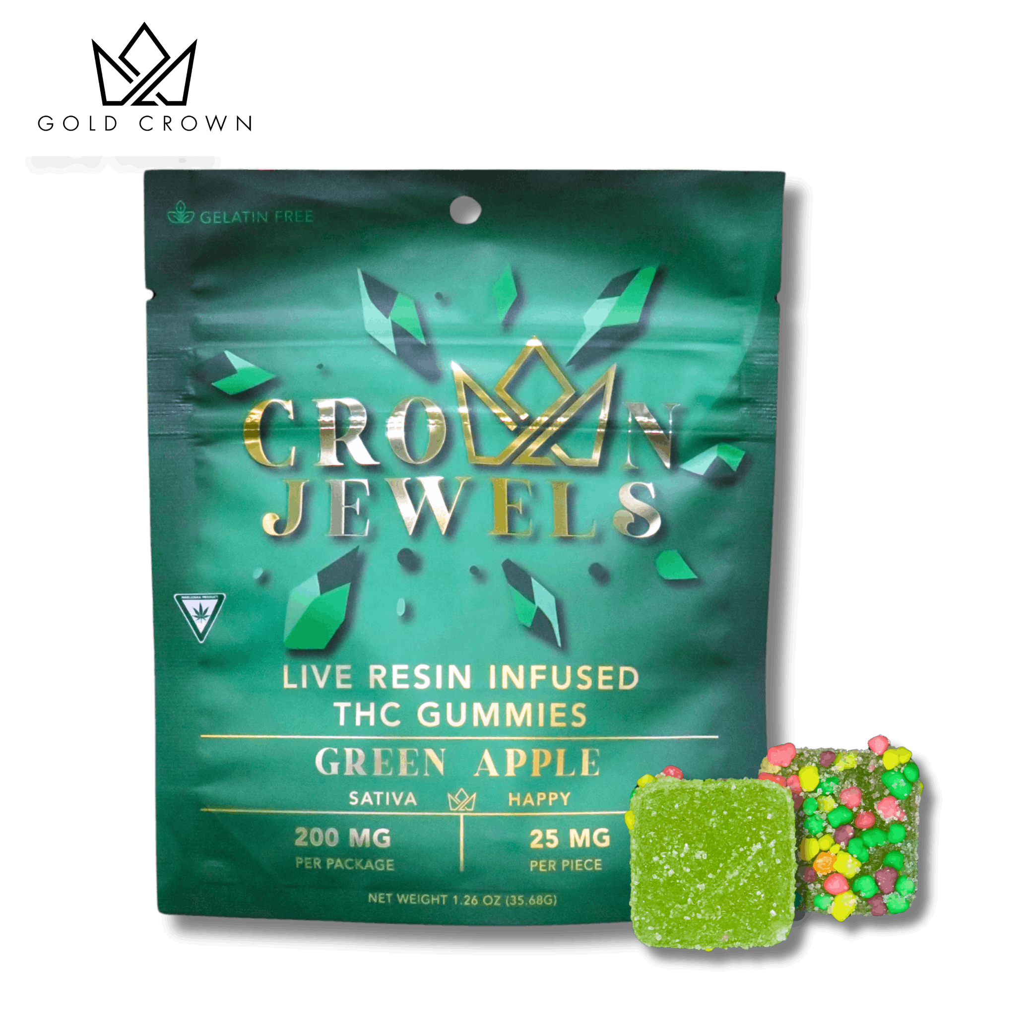 Crown Jewels 200mg - Green Apple | 25mg each