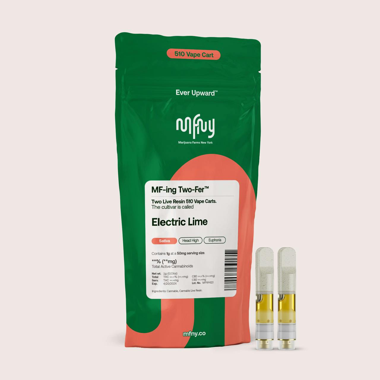 MFNY-Live-Resin-510-Cartridge 2PK-Electric Lime(0.5g)