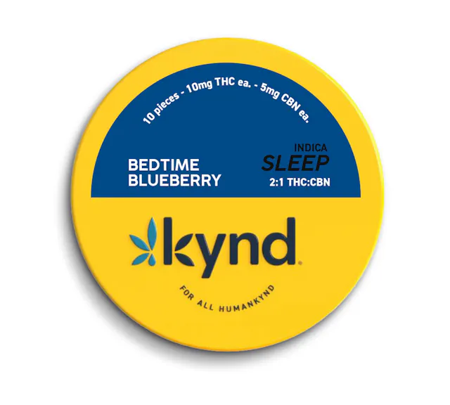 Kynd Gummies - Sleep Bedtime Blueberry 2:1 10mg THC:5mg CBN 10pk/100mg (indica, 2.8g)