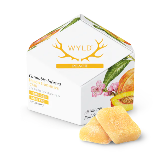 Wyld Peach 2:1 CBD + Hybrid Enhanced Gummies