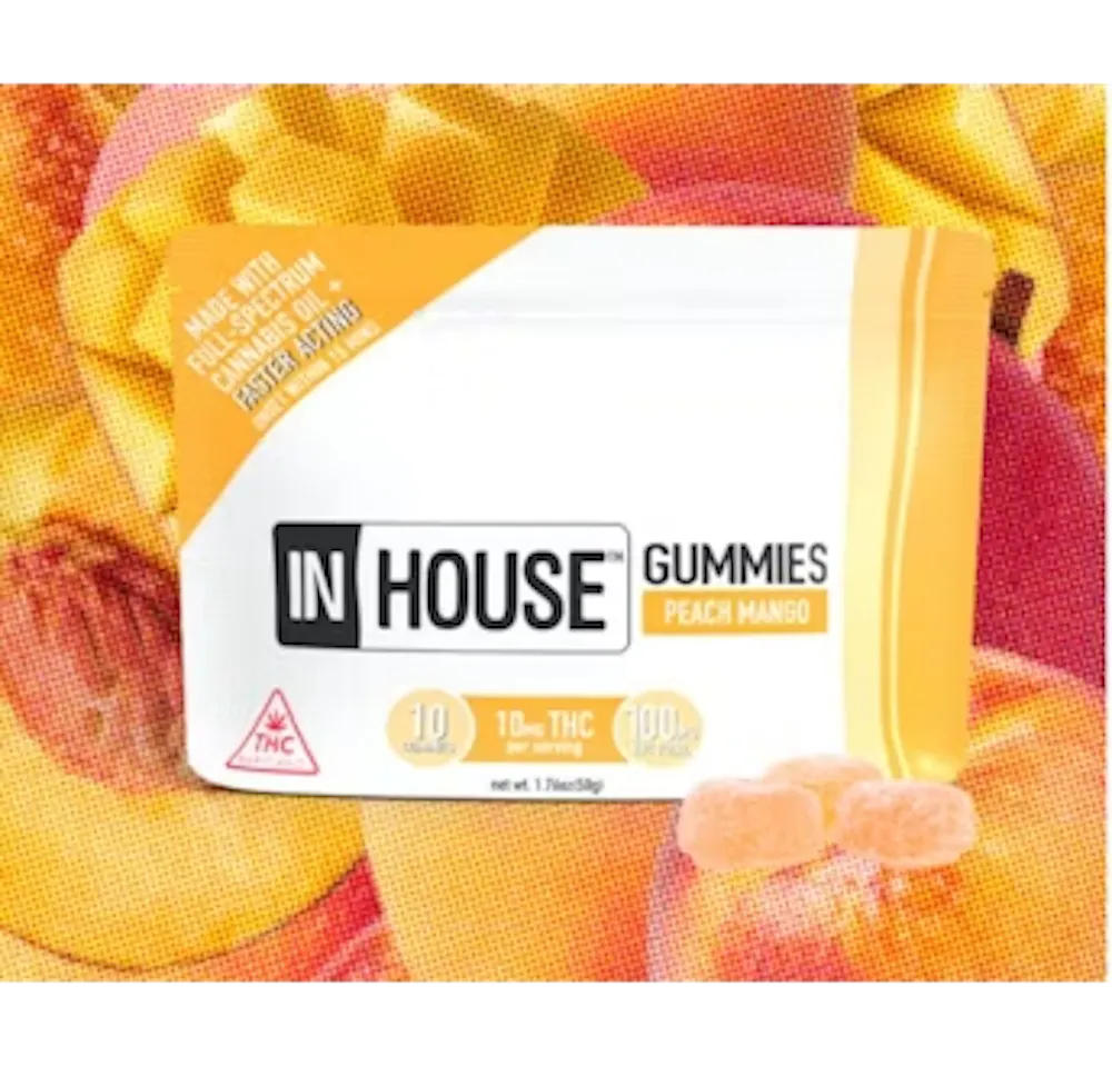 Product In House | Peach Mango | Gummies | 100mg