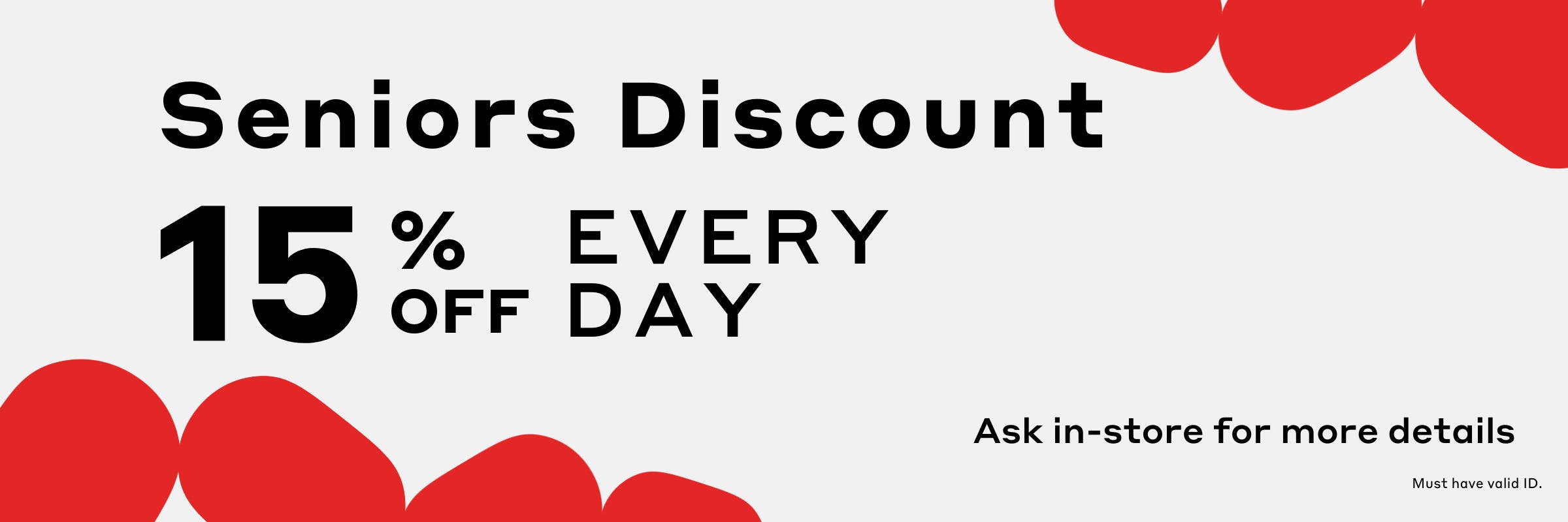 Seniors Discount Every Day 15% Off at Tokyo Smoke Stouffville Tenth Line