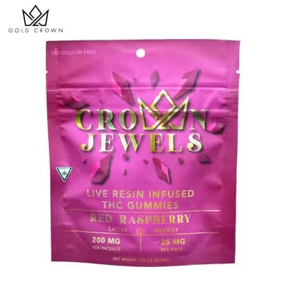 Gold Crown - 200mg Nerd Gummies - Red Raspberry