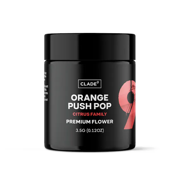 Clade9 Flower Orange Push Pop 3.5g (sativa hybrid)