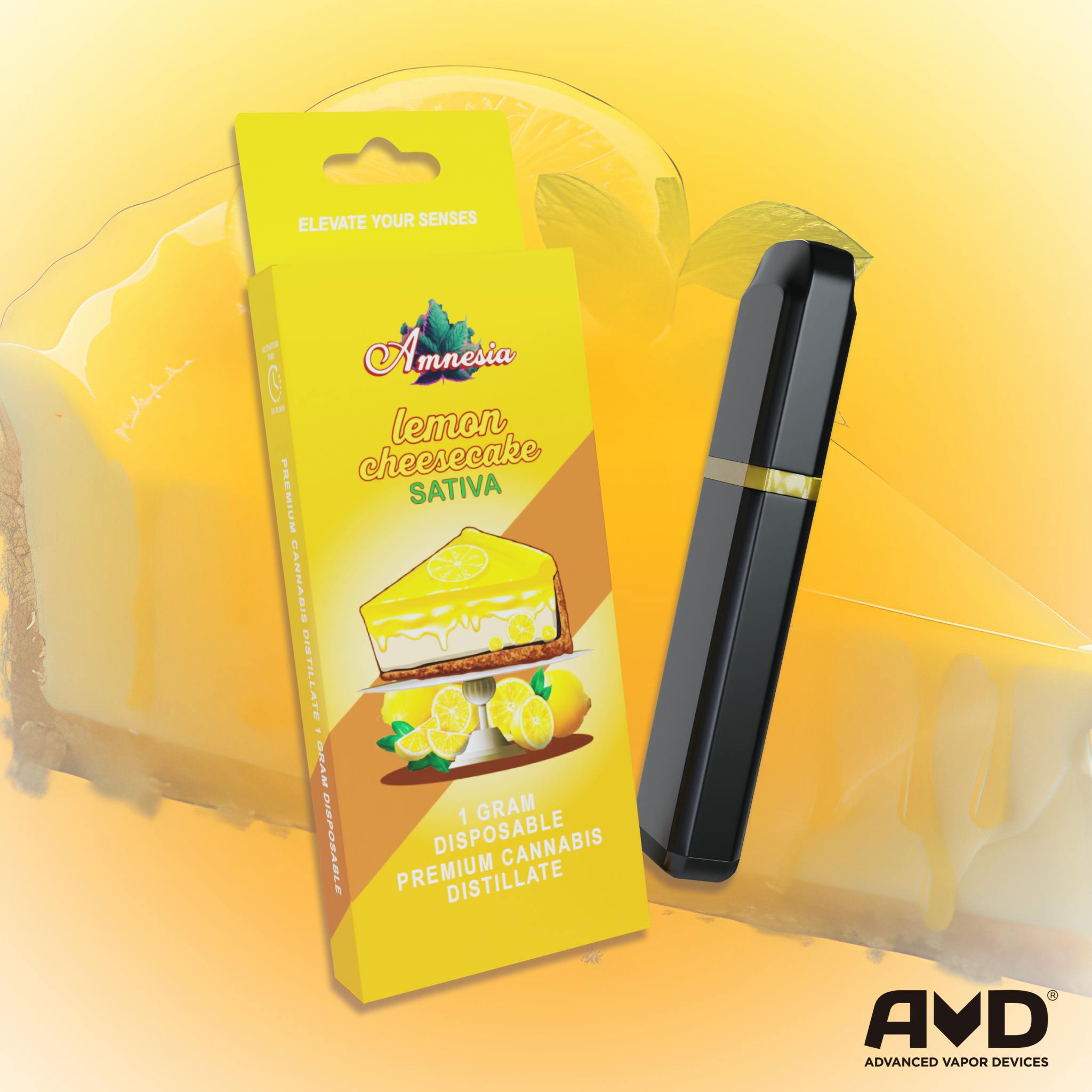 AMNESIA | LEMON CHEESECAKE | DISPOSABLE VAPE | The Refinery (Detroit)
