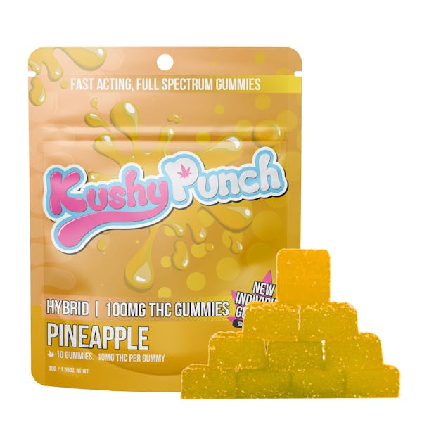 Hybrid Pineapple Individual Gummies 100mg Rec