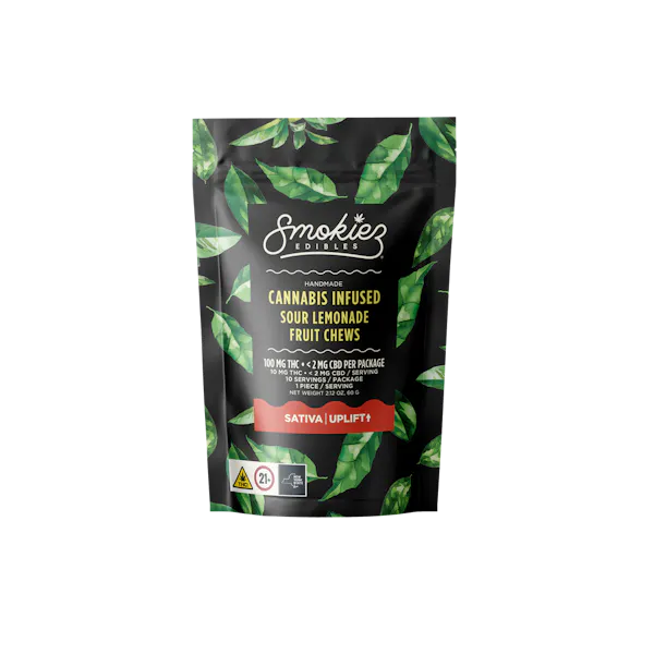 Smokiez Sour Lemonade Fruit Chews 10mg 10pk | Sacred Bloom