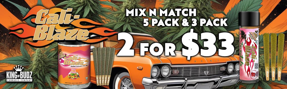 Cali-Blaze 3pk AND 5pk Infused Prerolls - 2/$33